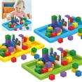 thumbnail image 6 of Miarnea Kids Toys, Kids Cube Building Block Game 2 Players Battle Geometric Cube Stacking Matching Parent-child Interactive Board Game Educational Toy Boys Girls Gift, 6 of 8