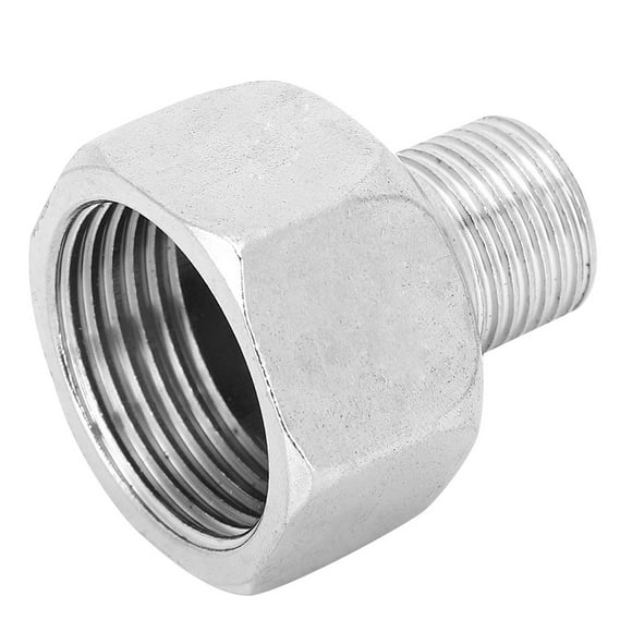 ANGGREK Reducer Pipe Adapter,Stainless Steel Hex Head Reducer Pipe Connector Fitting Male Thread G1/2in Female Thread G1in,Reducer Pipe Fitting