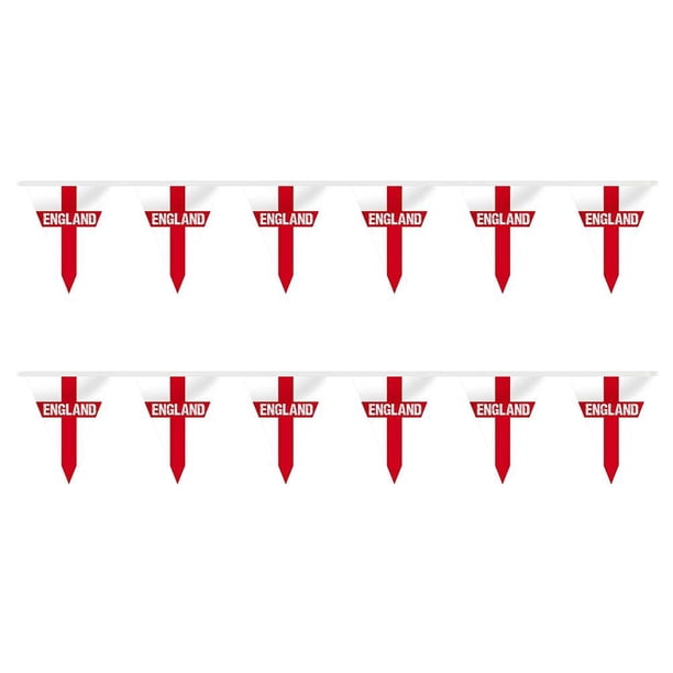 Banderines De Fiesta De Fútbol De Inglaterra, Bandera De Cadena Triangular Colgante De Inglaterra Para Decoración De Fiestas Y Festivales Noticed FN006068-00