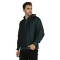 thumbnail image 4 of Inkmeso Solid Henley Hooded Short Kurta For MensLong Sleeve Cotton T-shirt Regular Fit Summer Wear, 4 of 7
