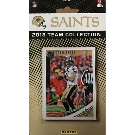New Mib Mint (New Orleans Saints 2018 Donruss NFL Football Complete Mint 12 Card Team Set with Drew Brees, Alvin Kamara, Archie Manning, 2 Rookie cards)