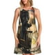 thumbnail image 1 of Fotbe Adorable Kitten On Mini Train Vestido de Verano sin Mangas para Mujer – Vestido Midi Línea A, Estilo Camiseta Floral, Vestido Playero Casual y Fluido, 1 of 7