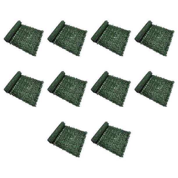 10 paneles de valla artificial de hojas verdes para privacidad, ideales para la decoración de jardines, patios y exteriores.