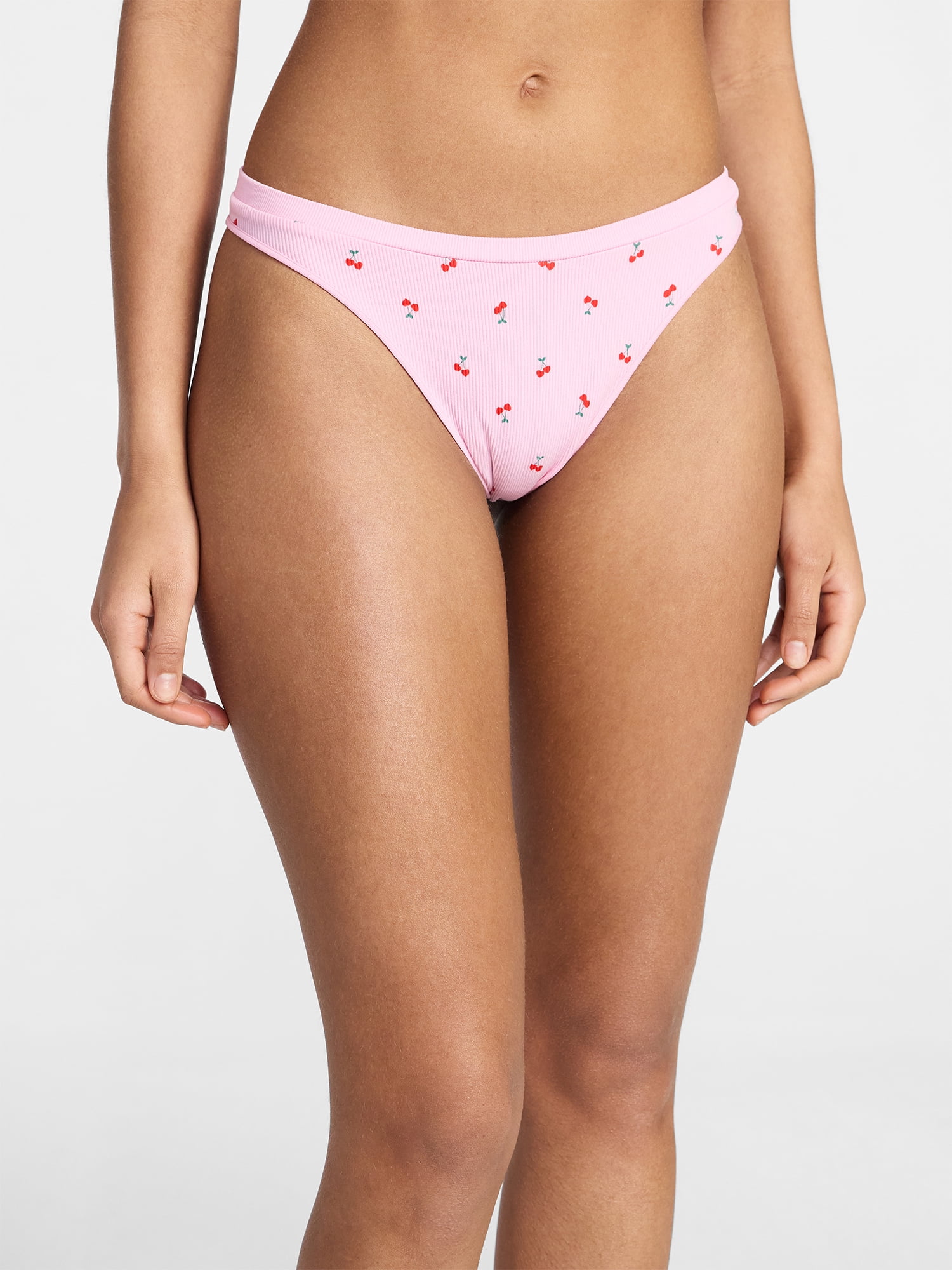 No Boundaries Seamless High Leg Thong Panties, 3-Pack, Women's XS-XXXL