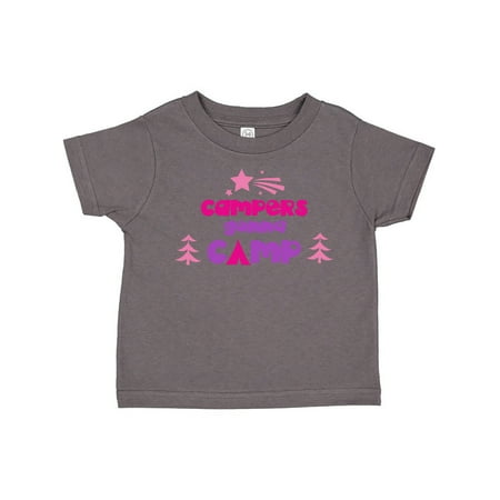

Inktastic Campers Gonna Camp Stars Trees - Pink Purple Gift Toddler Boy or Toddler Girl T-Shirt