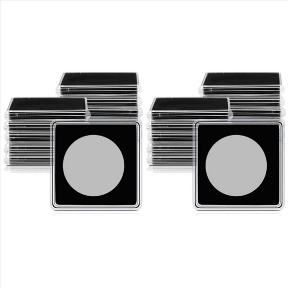 40 Pcs Silver Dollar Coin Holder, 2 x 2 Half Dollar Coin Holder Coin Capsule Coin Snap Plastic Coin Holder, 37.5mm,40 x Silver Coin Sleeves