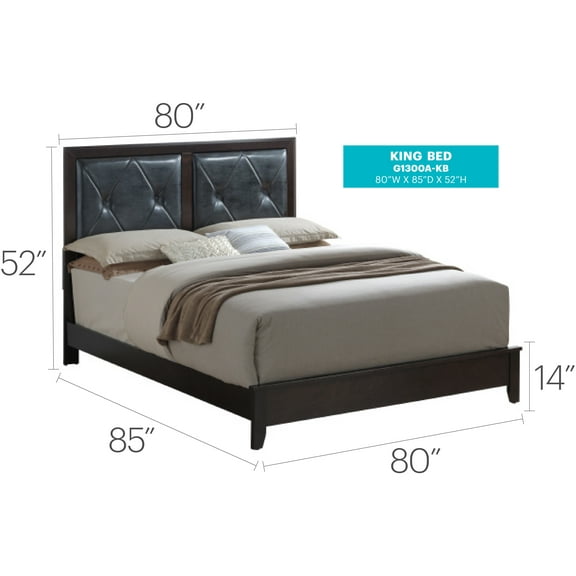 Glory Furniture Primo G1300A-KB Espresso King Bed