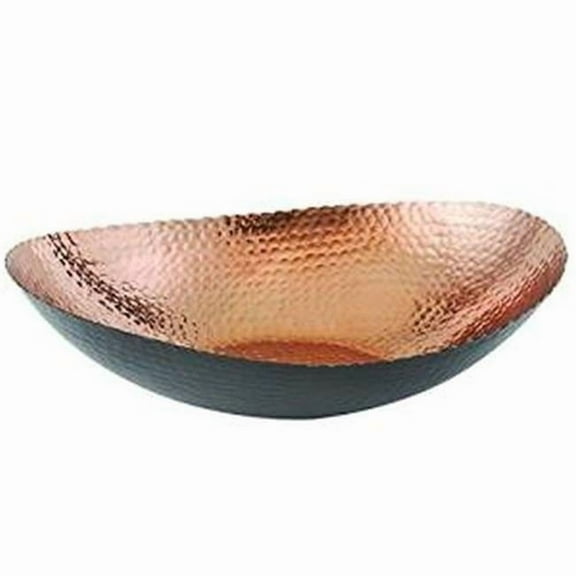 Leeber 72092 12 x 8.75 in. Oval Bowl, Black & Copper