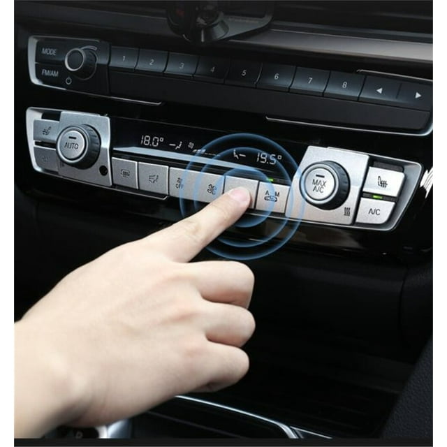 Plata B-tipo 13 Pzas Aleación de Aluminio Aire Acondicionado Switch Cubierta de Botón para BMW 1 Serie 2012-2018 3 Series F30 F31 2013-2019 3 Series GT 2013-2020 4 Series 2014-2020
