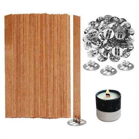 Wooden Candle Wicks,100 Wicks for Making, A