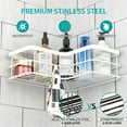 thumbnail image 2 of stusgo 3 Pack Corner Shower Caddy, Stainless Steel Adhesive Shower Organizer Corner Shower Shelves for Bathroom Storage(White), 2 of 6