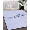 thumbnail image 3 of Ahgly Company Machine Washable Indoor Square Transitional Jeans Blue Area Rugs, 8' Square, 3 of 7