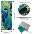 thumbnail image 4 of Peacock Feathers Gym Towels with Storage Bag, 72.8"x26.8" - Suitable for Yoga, Pilates, Fitness, etc. - Hot Yoga Towel and Yoga Mat Towel Included, 4 of 6