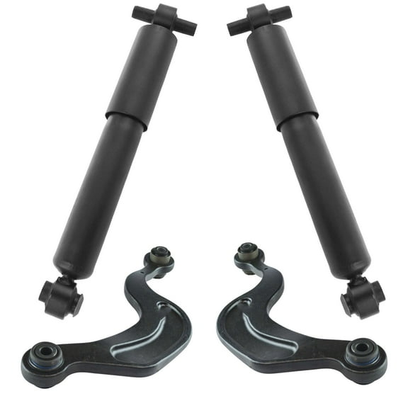 TRQ 4pc Suspension Kit Upper Rearward Control Arms Shock Absorbers for Chevy GMC PSA64853