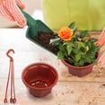 thumbnail image 4 of 24 Pcs Hanging Plastic Planter Pot with Hook Flower Pots Baskets Hanging Nursery Planter Holder for Outdoor Indoor Plant Garden(Brown,6.7 Inch), 4 of 4
