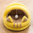 thumbnail image 3 of Cálido Interior Semicerrado Cama Acoge para Mascotas, Gatos, Perros, Casa, Cueva, Mascota, Cachorro, , Nido, Cama , con Bos Col - S Sunnimix Casa de la cama del gato, 3 of 6