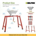 thumbnail image 7 of Biltek Fruit Crusher & Apple Grinder for Cider Press & Fruit Wine Maker, Stainless Steel Vegetable Scratter, Ergonomic Wood & Easy Use Manual Food Mill Hand Crank, Includes Stand, 1.8 Gal (7-L), 7 of 7