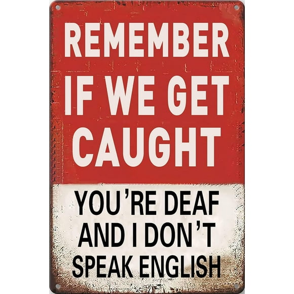 Bestylez Funny Man Cave Room Sign Remember If We Get Caught Sign For Bedroom Garage Basement Home Bar Decor 12"" * 8"" (937)