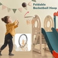 thumbnail image 3 of 2024 New 4 in 1 Indoor Slide, Kids Slide with Bus Play Structure Freestanding Slide Climber Playset with Basketball Hoop, Indoor and Outdoor Playground for Kids, 3 of 7