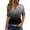 Grey, variant on yunLCZ Basic Women's Tees Everyday Low Price Women's Fashion Casual Solid Color Button Short Sleeve Top T Shirt Breathable casual blouse loose fit