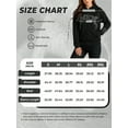 thumbnail image 3 of EMMIOL Women's Y2K Street Oversized Black Hoodie with Gothic Graphic, Roomy Hood & Side Pockets, 3 of 7