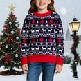 thumbnail image 2 of MEZZALL Toddler Boys Girls Christmas Cartoon Prints Sweater Long Sleeve Warm Knitted Pullover Knitwear Xmas Tops Breathable O-Neck Child Dailywear, 2 of 9