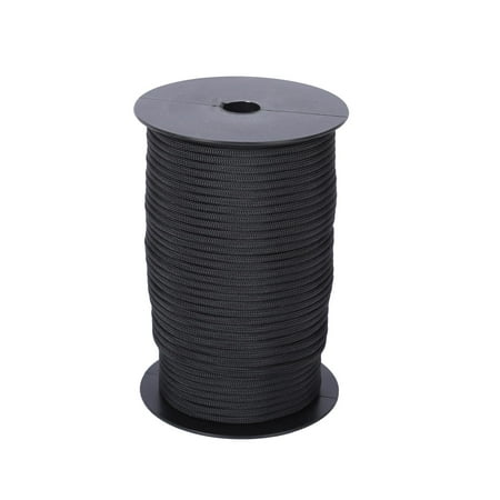 

50M Paracord Camping Rope DIY Weather Resistant Tent Accessory Lanyard Core Guy Line Strong for Survival canopy Backpacking Black
