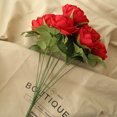 thumbnail image 2 of 10 cabezas/ramo de nuevas flores artificiales de rosas francesas, mesa de hogar, flores, decoración de boda, flores falsas de seda, rosas Adepaton 2027202-1, 2 of 3