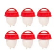 thumbnail image 3 of Cooker Hard Boiled Without The Silicone Boiled Steamer Non Stick Silicone Boiler Poarcher Cups Maker White, 3 of 7