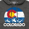 thumbnail image 3 of Instant Message - Retro Colorado Flag Mountains - Men's Pullover Hooded Fleece Sweatshirt, 3 of 6