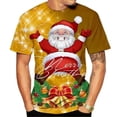 thumbnail image 4 of Camisetas navideñas con estampado 3d divertido de Papá Noel, camisetas de gran tamaño, camisetas para hombre, camisas informales de vacaciones de verano con cuello redondo, ropa Harajuku para hombre, 4 of 4