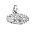 thumbnail image 1 of Sterling Silver 16" Unisex 1.5mm Box Chain "Hawaii" Map Pendant Necklace, 1 of 2