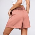 thumbnail image 5 of Aihuaihua Womens Shorts Dressy High Waisted Wide Leg Tailored Shorts Pleated Business Casual Work Trouser Shorts Pink M, 5 of 5