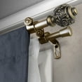thumbnail image 2 of 5/8" Dia Adjustable 48"-84" double curtain rod with Horace Finials - Antique Light Gold,(5709-484D), 2 of 3