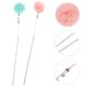 thumbnail image 5 of 2 piezas Cat Cat Stick Plush Ball Ball Bolsing Sticks Interactive Wand Toys Color aleatorio, 5 of 5