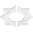 thumbnail image 2 of 16"OD x 7"ID x 8 3/4"C x 1"P Axel Architectural Grade PVC Contemporary Ceiling Medallion, Two Piece, 2 of 11