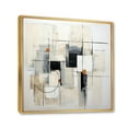 thumbnail image 2 of Designart "Beige Minimalist Collage IV" Abstract Collages Floater Framed Canvas Wall Art, 2 of 7