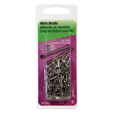 

Hillman Wire Brad 5/8 Bright Steel 18 Ga Polybox 2 Oz Pack of 6