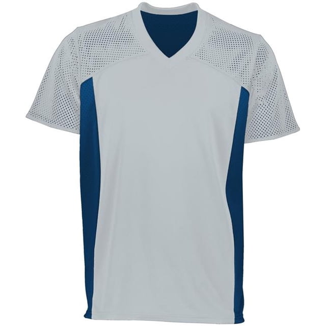 Maillot de Football Réversible pour Jeunes, Argent & Marine - Moyen