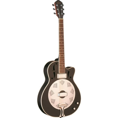 Oscar Schmidt OR6CEB - Satin Black Acoustic Electric Biscuit Resonator Guitar