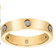thumbnail image 2 of size9 Anillos apilables de acero de titanio chapado en oro de 18 quilates para damas Los mejores regalos para parejas Día de San Valentín TUNC Sencillez, 2 of 5