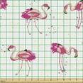 thumbnail image 2 of Ambesonne Flamingo Fabric by the Yard Upholstery, Tropic Birds and Spots, 1 Yard, Hot Pink Blush, 2 of 5