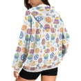 thumbnail image 2 of FOR U DESIGNS Easter Egg Zipper Hoodies for Women Oversized Trendy Hoodie Size XS Lightweight Hooded Zip Up Sweatshirt Women Activewear Tops Long Sleeve Sportswear, 2 of 7