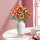 thumbnail image 5 of Ramo De Rosas De Policarbonato unidad de mini rosas de plástico color naranja,ramo de flores artificiales de seda para bodas y decoración del hogar. Rkxzt, 5 of 9