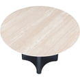 thumbnail image 5 of Bowery Hill Contemporary Black Oak Veneer And Sintered Stone Dining Table, 5 of 7