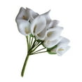 thumbnail image 4 of 12pcs Mini Calla Lily Artificial nupcial de la boda flores falsas decoración del partido ramo PE Real Touch flor (blanco), 4 of 5
