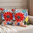 thumbnail image 3 of Pack of 2 Outdoor Pillow Covers 24x24 Inch Waterproof Spring Floral Throw Pillow Covers,Decorative Couch Pillow Case Sham Watercolor Botanical Flowers Summer Patio Garden Pillowcases Cushion Covers, 3 of 8