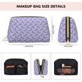 thumbnail image 2 of pink abstractly geometric pattern Makeup Bag, Large Capacity Travel Cosmetic Bag for Women Girls- Travel Toiletry Bag Leather Portable Waterproof Makeup Case Organizer with Handle, 2 of 4