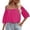 Red, variant on Womens Blouses Off Shoulder 3/4 Sleeve Solid Color Casual Loose Fit Boho Beach Vacation Summer Tops