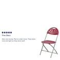 thumbnail image 2 of 8 Pk. HERCULES Series 650 lb. Capacity Burgundy Plastic Fan Back Folding Chair, 2 of 9